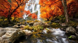 Autumn waterfalls (60 wallpapers)