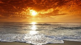 Захід сонця на пляжі (60 шпалер)