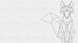 Шпалери з геометричним малюнком лисиці (14 шпалер)